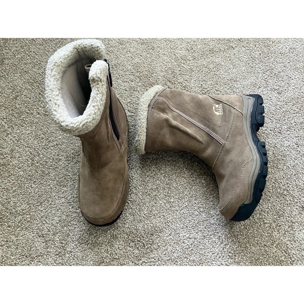 Sorel Waterfall NL1964-250 Tan Insulated Waterproof Suede‎ Winter Boots Womens 6